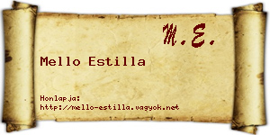 Mello Estilla névjegykártya